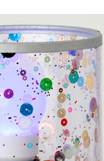 d�tail sur l'abat-jour confettis